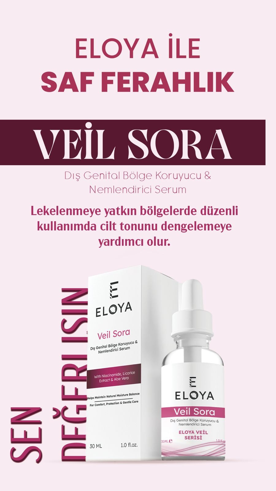 Eloya Veil Sora Genital Bölge Serumu – Hassas Bölgeler İçin Koruyucu & Nemlendirici Bakım